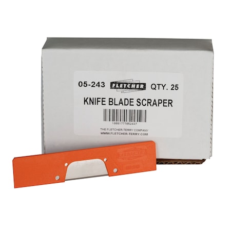 Fletcher-Terry Disposable Knife Blade Scrapper, 25PK 62005243-AM